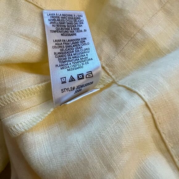 Women’s Juicy Couture Boho yellow lace and button tank top. Size XL - Picture 9 of 11